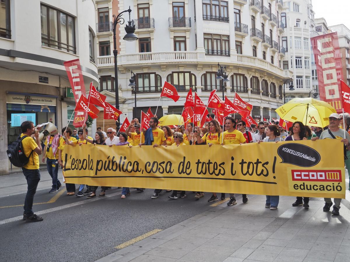 Imatge de la manifestaci a Valncia de la Vaga 23M