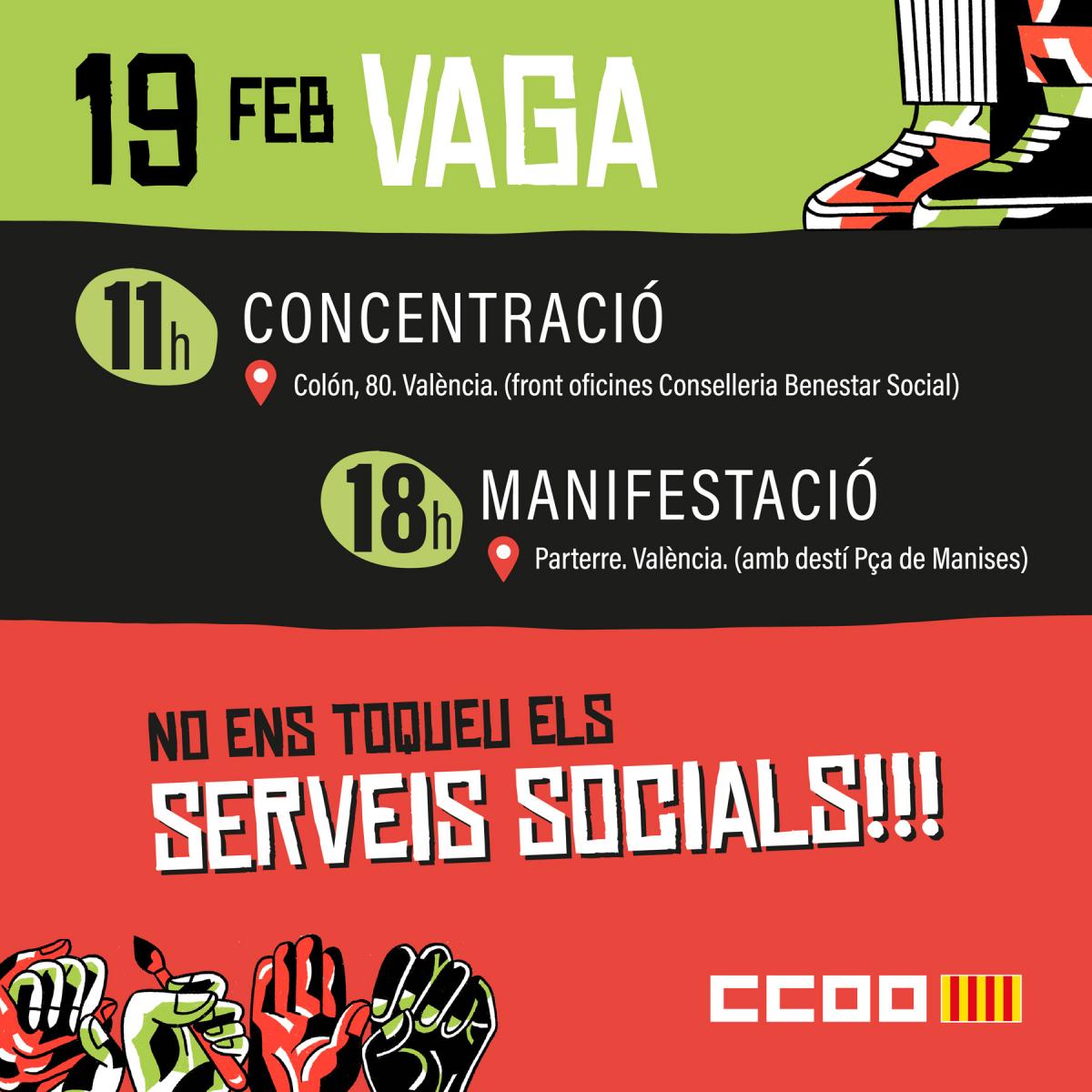 Vaga 19febrer No ens toqueu els serveis socials