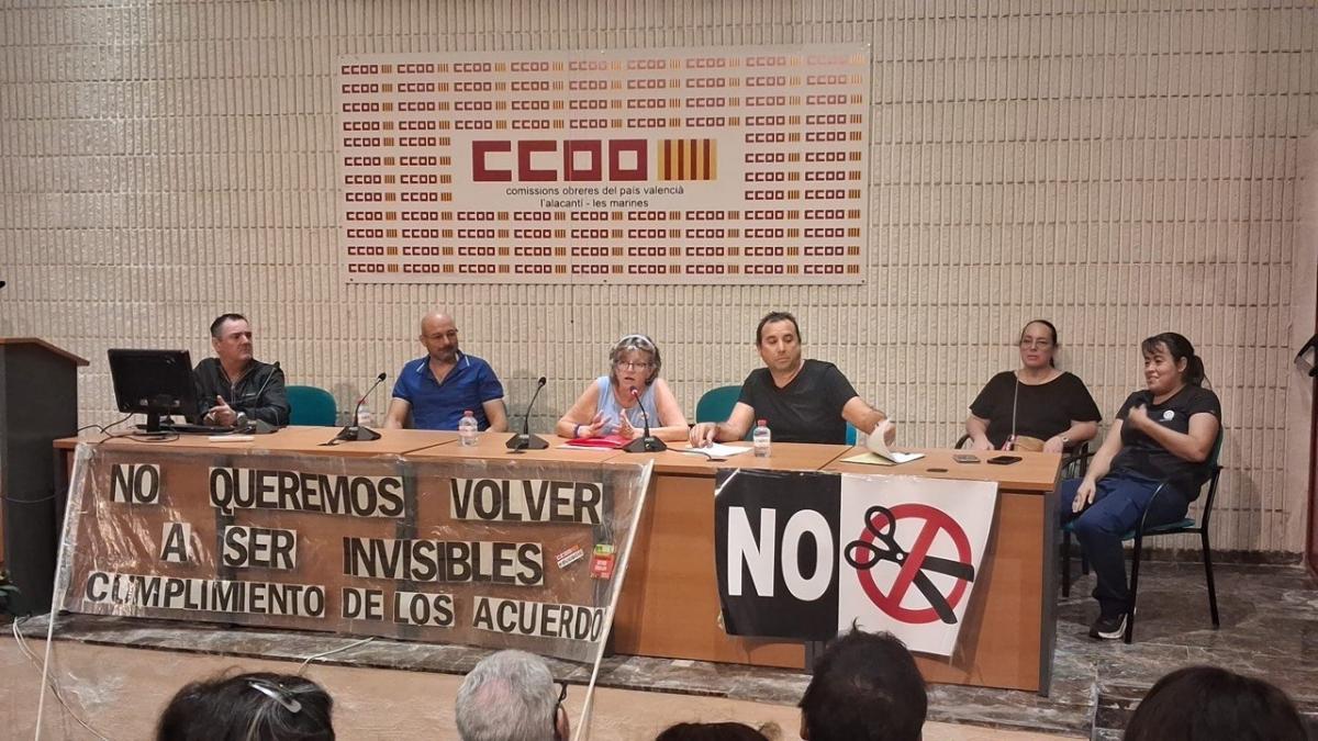 Imatge de la roda de premsa - assemblea realitzada a Alacant