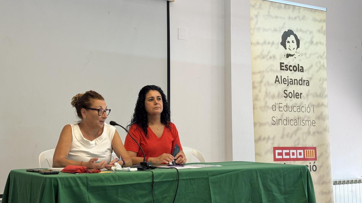 Xelo Valls a la inaguració de l'Escola Alejandra Soler d'Educació i Sindicalisme