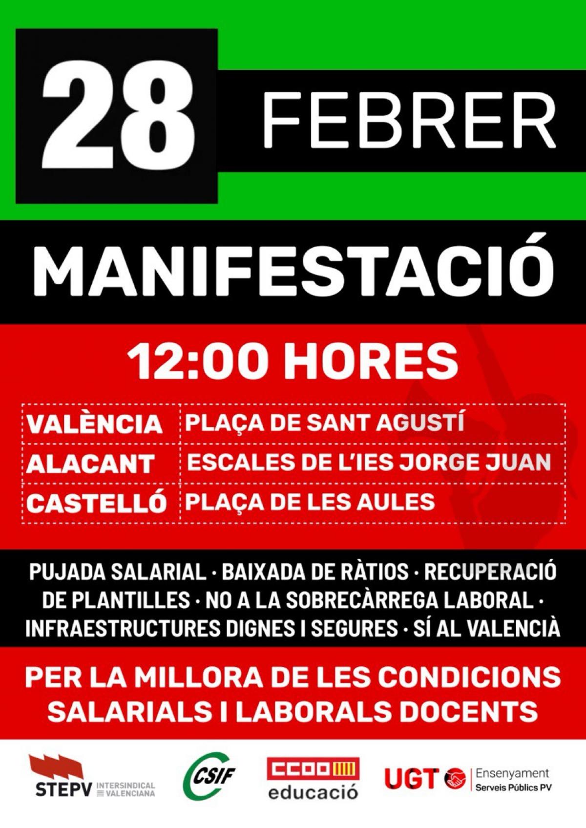 Manifestació 28 febrer