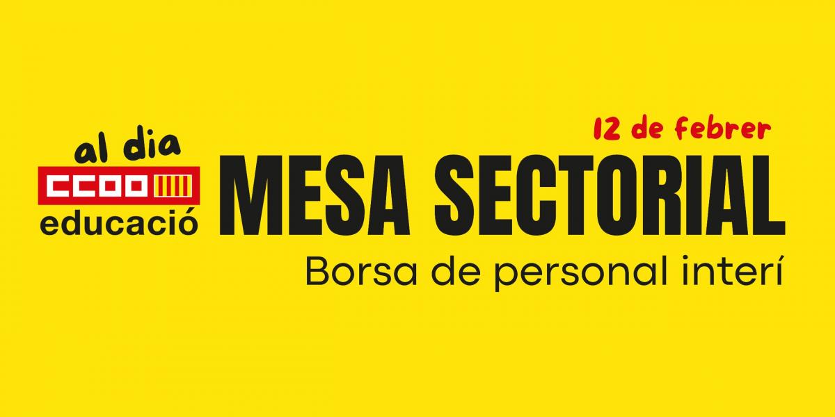 Mesa Sectorial Borsa Personal Interí