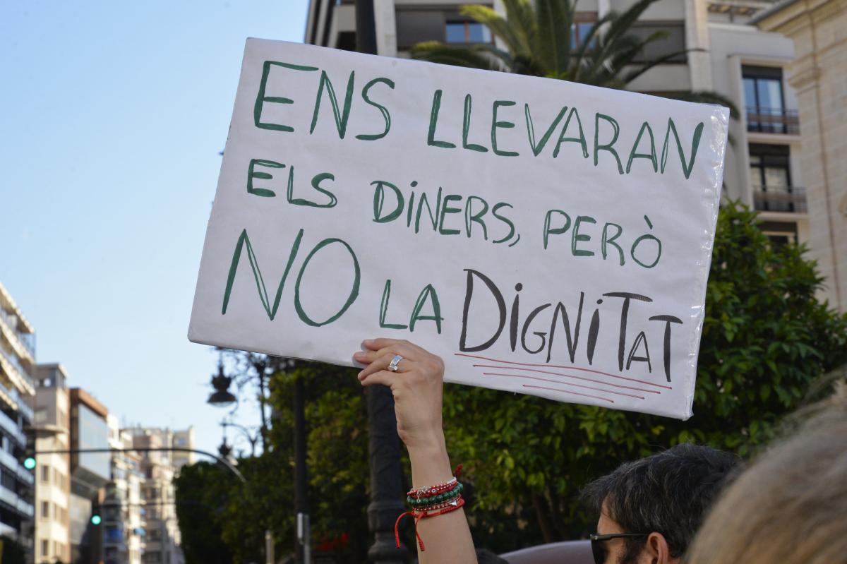 Cartell a la manifestació del darrer dissabte 23 de maig